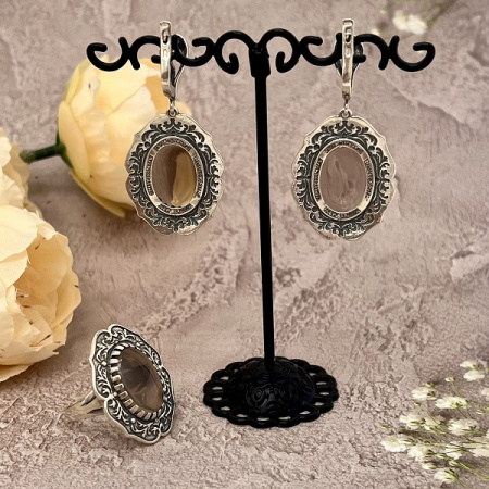 Серебряные серьги Любава